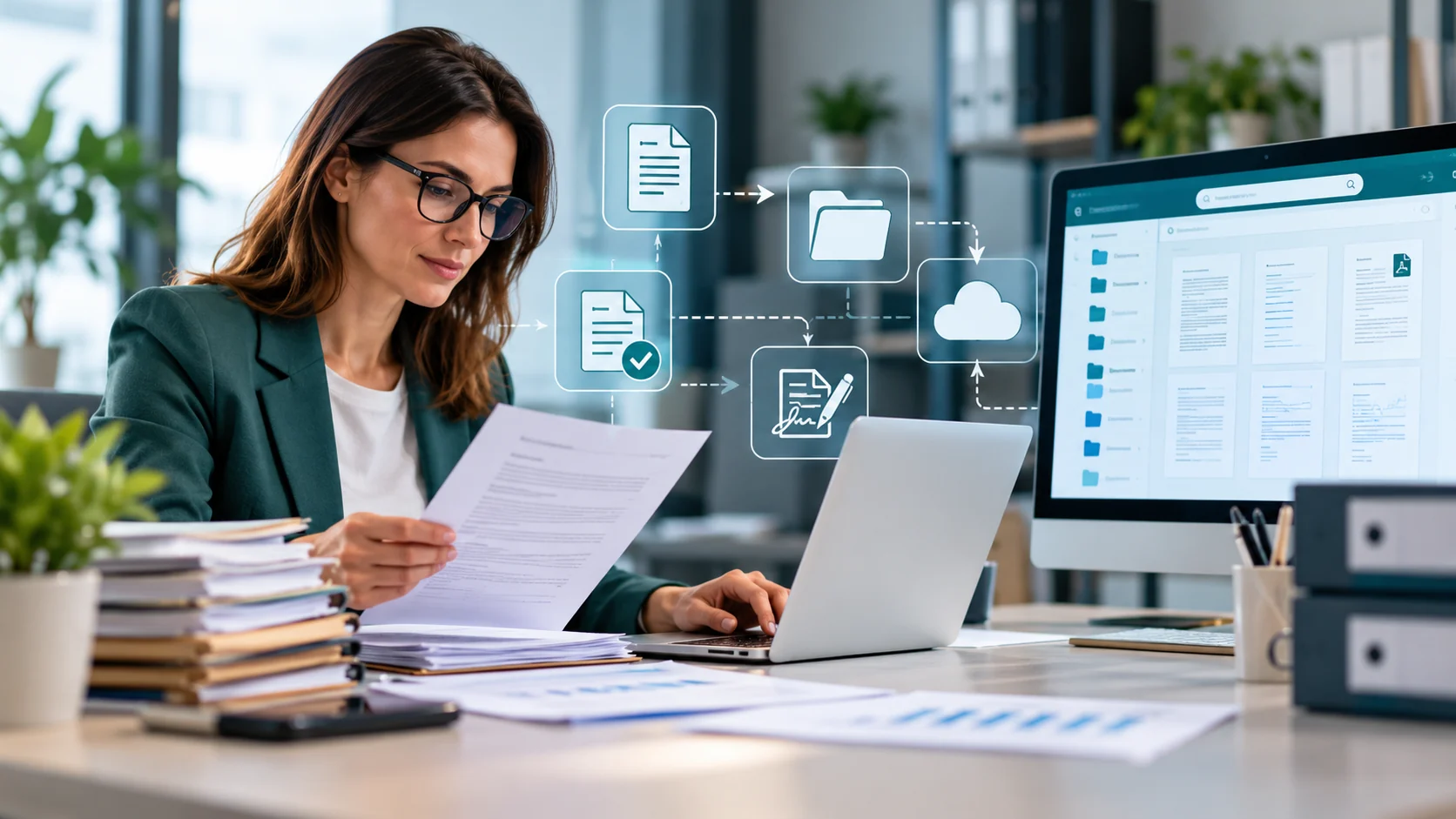 Digitalizzazione dei documenti aziendali con gestione dei flussi, approvazioni e firme elettroniche